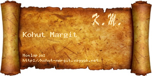 Kohut Margit névjegykártya